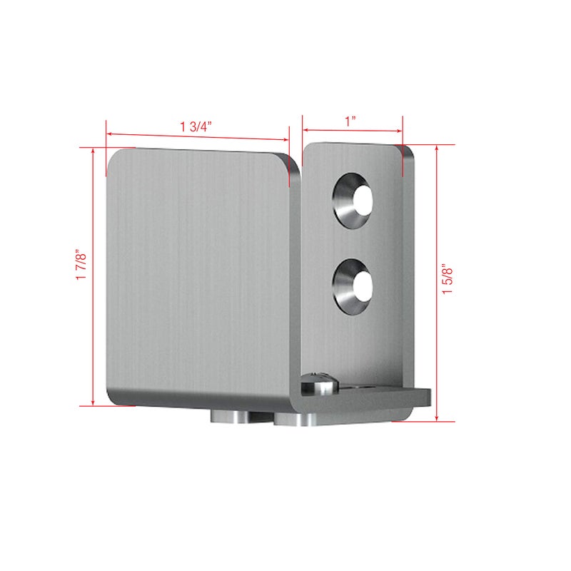 JUBEST Stainless Steel Floor Guide Wall Mount Sliding Barn Door Hardware Up to 1-3/4"W 1-7/8"H Set of 2 - Image 4